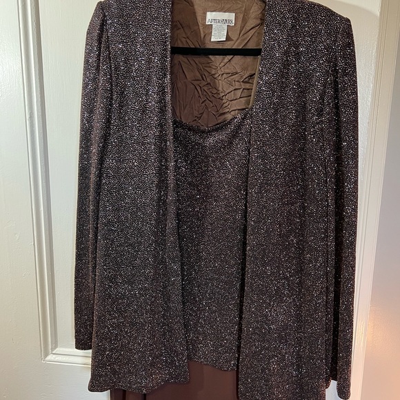 Formal Brown Sparkle Dress - Picture 6 of 9
